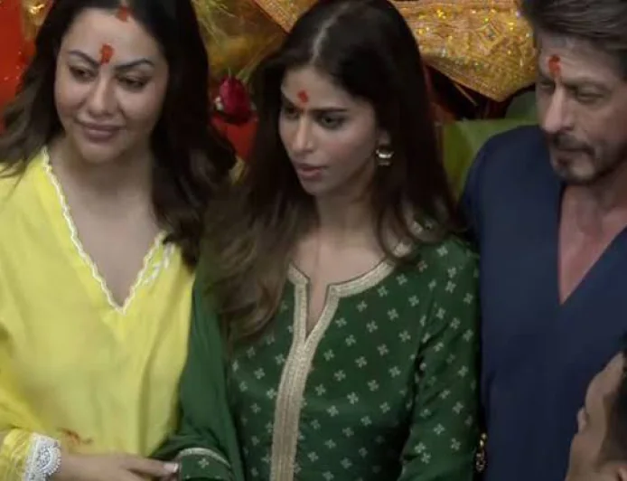 लालबागचा राजा के दरबार में शाहरुख-गौरी, बेटी सुहाना की नाक पर सिंदूर देख दिखा ‘प्रोटेक्टिव पेरेंट्स’ वाला अंदाज