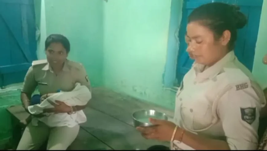 सड़क किनारे झोले में मिला 8 माह का मासूम, महिला सिपाहियों ने दूध पिलाकर दी मां की ममता
