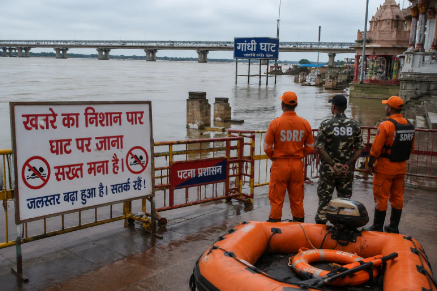 पटना में गंगा खतरे के निशान से 1.23 मीटर ऊपर, घाटों पर आवाजाही बंद; SDRF-SSB तैनात