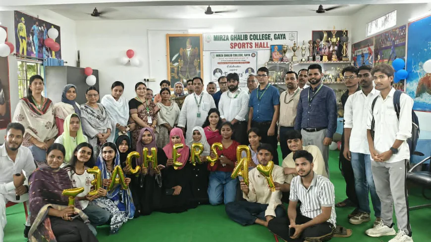 गुरुओं के सम्मान में सजा मिर्जा गालिब कॉलेज, एनएसएस वालंटियर्स ने दिखाई प्रतिभा