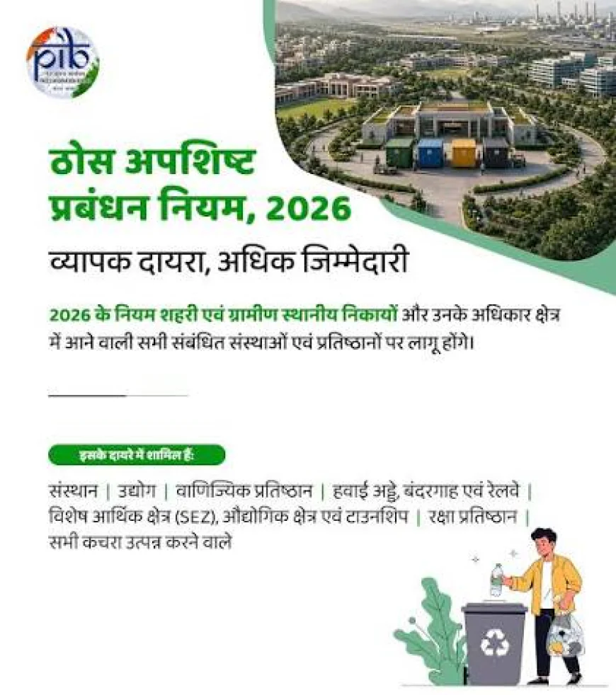ठोस अपशिष्ट प्रबंधन नियम 2026: कचरा प्रबंधन की जिम्मेदारी अब सभी की