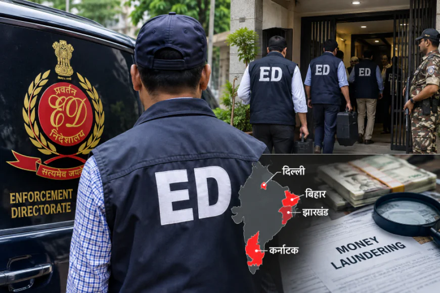 ED की बड़ी कार्रवाई: दिल्ली, बिहार, झारखंड और कर्नाटक में कई ठिकानों पर एक साथ छापेमारी