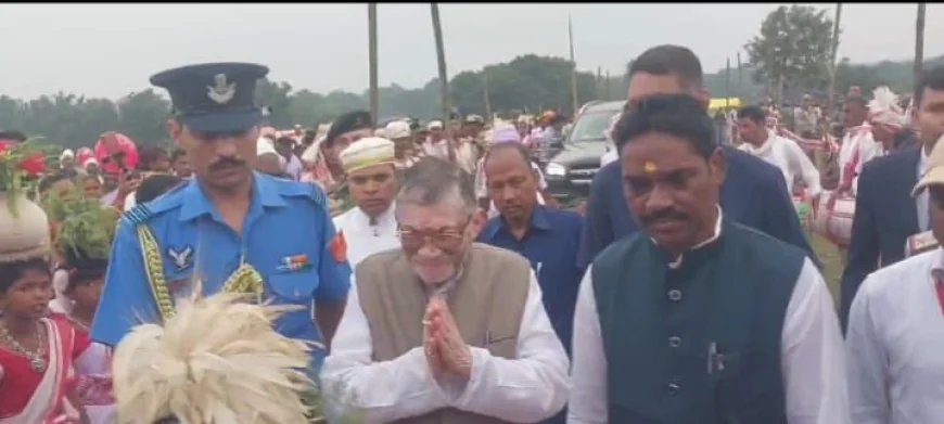 बेड़ो में करम पूर्व संध्या समारोह, राज्यपाल संतोष कुमार गंगवार ने युवाओं से संस्कृति और परंपरा बचाने का किया आह्वान