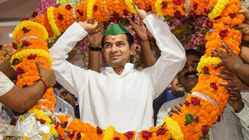 रियलिटी शो में एंट्री से पहले तेज प्रताप यादव का पटना में रोड शो, लोगों से की वोट की अपील