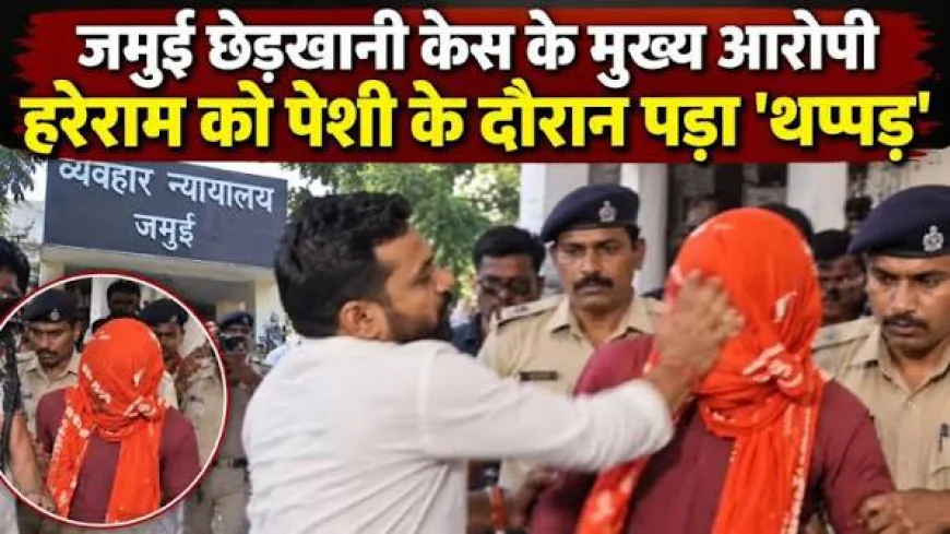 जमुई छेड़खानी मामले में मुख्य आरोपी हरेराम यादव की कोर्ट में पेशी, वकील ने जड़ा थप्पड़