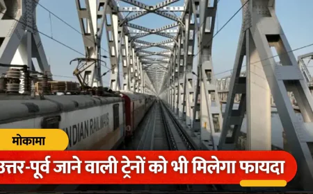 मोकामा के नए रेल पुल पर दौड़ी पहली ट्रेन, महानंदा एक्सप्रेस ने 90 की स्पीड से पार की गंगा