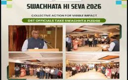 स्वच्छता ही सेवा 2026 अभियान में DST की सक्रिय भागीदारी, अधिकारियों ने ली स्वच्छता शपथ