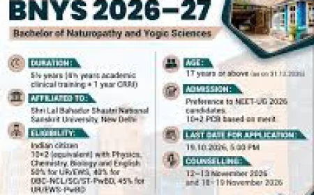 BNYS 2026-27 में दाखिले के लिए आवेदन शुरू, पुणे के राष्ट्रीय प्राकृतिक चिकित्सा संस्थान में 100 सीटें
