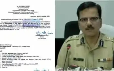 बिहार कैडर के IPS अधिकारी जितेंद्र कुमार को बड़ी जिम्मेदारी, रेलवे सुरक्षा बल (RPF) के नए महानिदेशक नियुक्त
