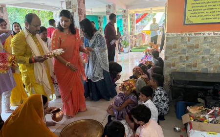 205 कोबरा बटालियन मुख्यालय में श्रद्धा और भक्तिभाव के साथ हुआ कन्या पूजन