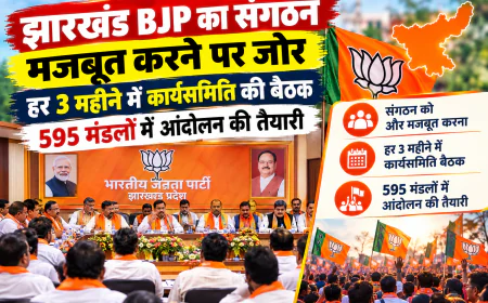 झारखंड BJP का संगठन मजबूत करने पर जोर, हर 3 महीने में कार्यसमिति की बैठक; 595 मंडलों में आंदोलन की तैयारी