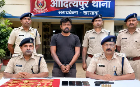 आदित्यपुर के 30 लाख के सोना लूटकांड में 3 साल बाद बड़ी गिरफ्तारी, वैशाली से पकड़ा गया फरार आरोपी; SP ने दी सख्त चेतावनी