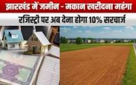 झारखंड में जमीन-मकान की रजिस्ट्री पर 10% सरचार्ज की चर्चा, जानें खरीदारों पर क्या पड़ेगा असर