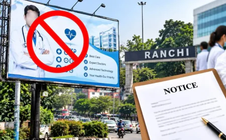 रांची में डॉक्टरों और अस्पतालों के प्रचार पर शिकंजा, 8 को झारखंड स्टेट मेडिकल काउंसिल का नोटिस