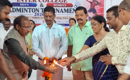 गया कॉलेज का बैडमिंटन में दोहरा खिताब, पुरुष और महिला दोनों वर्गों में बना चैंपियन