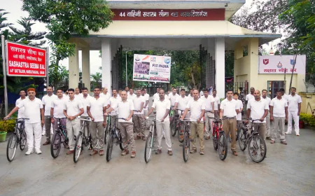 राष्ट्रीय एकता दिवस पर एसएसबी जवानों ने निकाली 10 किलोमीटर लंबी साइकिल रैली