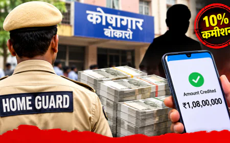 बोकारो ट्रेजरी घोटाले में बड़ा खुलासा, होमगार्ड जवान के खाते में पहुंचे 1.08 करोड़ रुपये; 10% कमीशन लेकर करता था ट्रांसफर