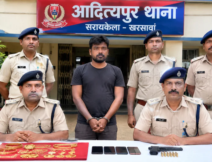 आदित्यपुर के 30 लाख के सोना लूटकांड में 3 साल बाद बड़ी गिरफ्तारी, वैशाली से पकड़ा गया फरार आरोपी; SP ने दी सख्त चेतावनी