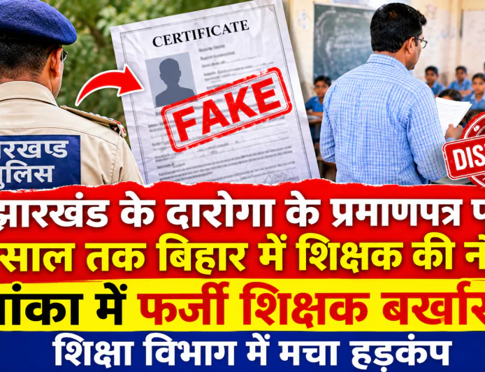 झारखंड के दारोगा के प्रमाणपत्र पर 32 साल तक बिहार में शिक्षक की नौकरी, बांका में फर्जी शिक्षक बर्खास्त