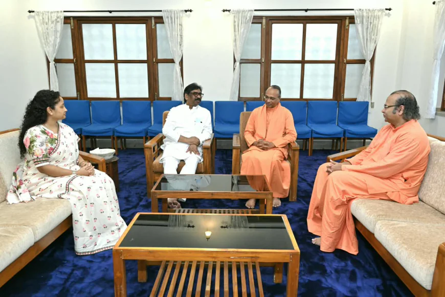 मुख्यमंत्री हेमंत सोरेन पहुंचे योगदा सत्संग आश्रम, स्वामी ईश्वरानंद और निर्मलानंद से की मुलाकात
