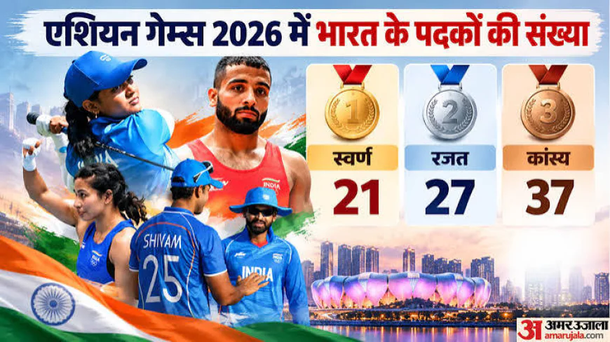 एशियन गेम्स 2026 में भारत का शानदार अभियान समाप्त, 85 पदकों के साथ चौथे स्थान पर रहा