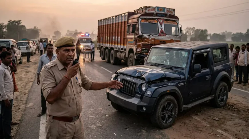 भागलपुर में पटना के होजियरी कारोबारी की थार को ट्रक ने मारी टक्कर, कारोबारी-चालक की मौत; बेटा गंभीर