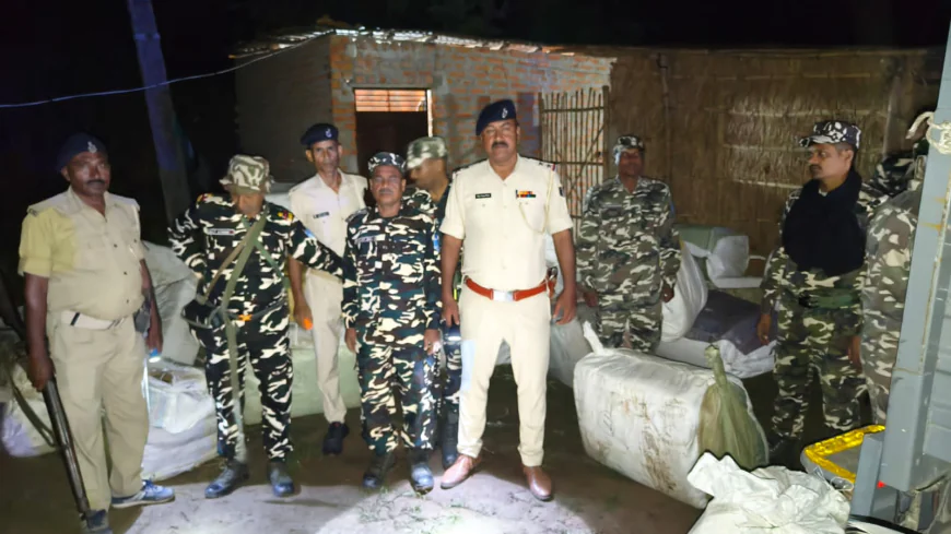 एसएसबी और बिहार पुलिस की संयुक्त कार्रवाई, कपड़े के 58 बंडल जब्त