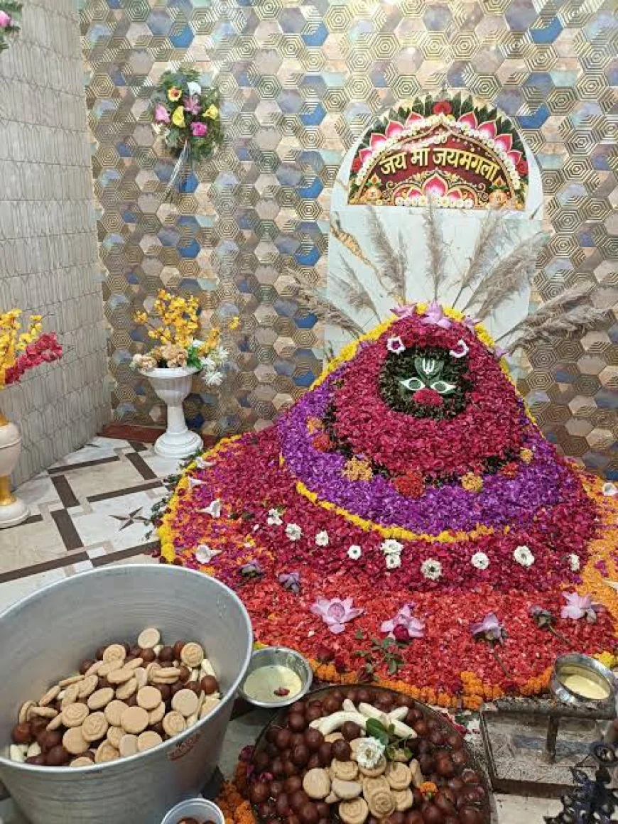 बेगूसराय में अनोखी परंपरा: फूल और बेलपत्र से बनता है मां जयमंगला का स्वरूप, 250 साल से चली आ रही पूजा