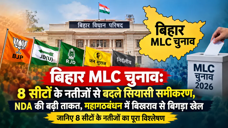 बिहार MLC चुनाव: 8 सीटों के नतीजों ने बढ़ाई NDA की ताकत, विपक्ष के सामने नई चुनौतियां