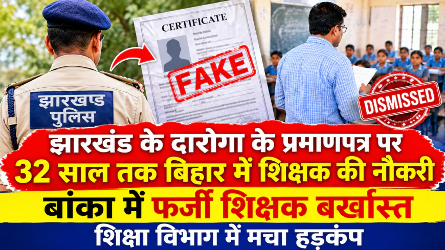 झारखंड के दारोगा के प्रमाणपत्र पर 32 साल तक बिहार में शिक्षक की नौकरी, बांका में फर्जी शिक्षक बर्खास्त